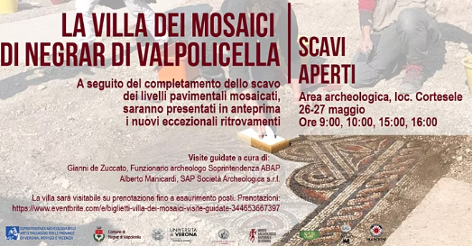 Locandina visite Villa dei Mosaici